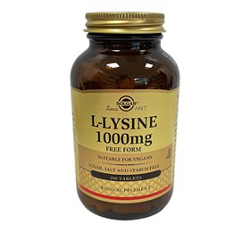 Se Solgar L-Lysine 1000 mg 100 tabl. hos Helsegrossisten.dk