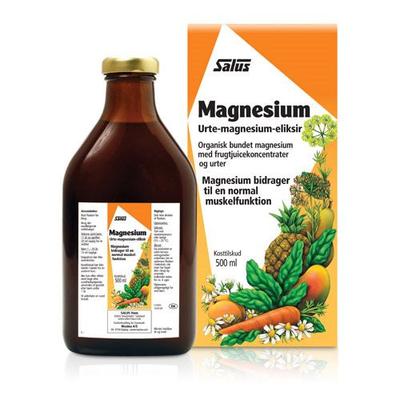 Se Salus Magnesium Eliksir &bull; 500 ml. DATOVARE 05/2024 hos Helsegrossisten.dk