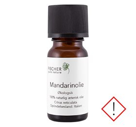 Se Fischer Pure Nature Mandarinolie æterisk øko &bull; 10ml. hos Helsegrossisten.dk