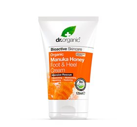 Se Dr. Organic Manuka Honey Foot & Heel Cream, 125ml hos Helsegrossisten.dk