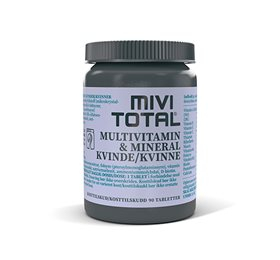 Se Mivi Total Kvinde multivitamin & mineraler 90 tab. X hos Helsegrossisten.dk
