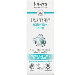 Se Lavera Moisturising Cream Basis Sensitiv - 50 ml. hos Helsegrossisten.dk
