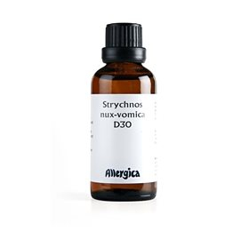 **Allergica Nux vomica D30 - 50 ml** er et homøopatisk produkt fra Allergica A/S, der er designet til at støtte kroppen i kampen mod ubehag. Produktet er fremstillet med fokus på renhed og kvalitet, hvilket sikrer en sikker og mild anvendelse. Nux vomica er velkendt for sin effekt ved symptomer relateret til mave og fordøjelse, hvilket gør dette produkt ideelt for dem, der søger naturlig lindring. Oplev den velvære, som dette unikke produkt kan tilbyde.

- Homøopatisk middel med mild virkning
- Understøtter fordøjelsen og sikrer mavekomfort
- Praktisk størrelse på 50 ml til daglig brug
- Naturlige ingredienser for optimal sikkerhed
- Fremstillet med fokus på renhed og kvalitet
- Velegnet til hele familien