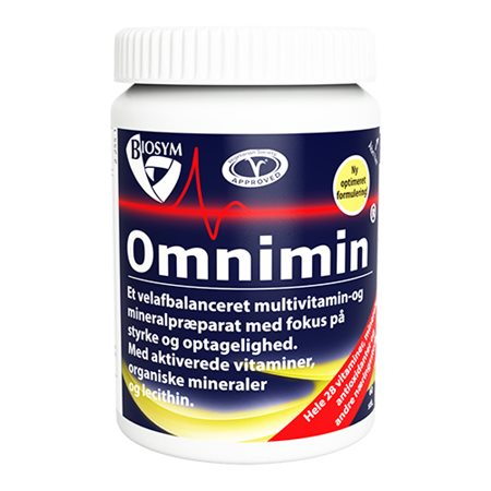 Se BioSym Omnimin 60 tabletter hos Helsegrossisten.dk