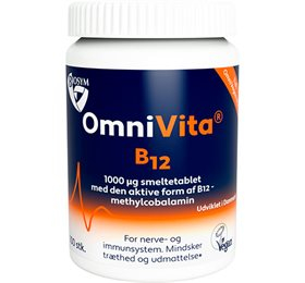 Se Biosym OmniVita B12 100 tabletter hos Helsegrossisten.dk