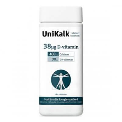 Unikalk D-vitamin 38 µg • 180 tab. 