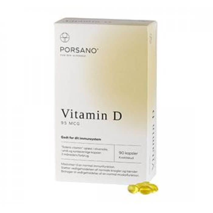 Porsano Vitamin D 95 mcg 90 kapsler 