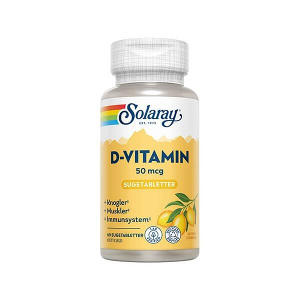 Solaray D-vitamin 50 mcg • 60 tab.