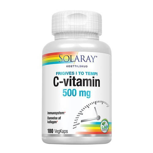 Solaray C-vitamin 500 mg 180 kapsler