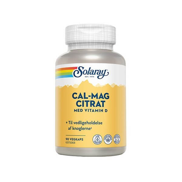 Solaray Cal-Mag Citrat m. D-vitamin 90 kaps.