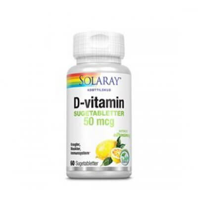 Solaray D-vitamin 50 mcg • 60 tab.
