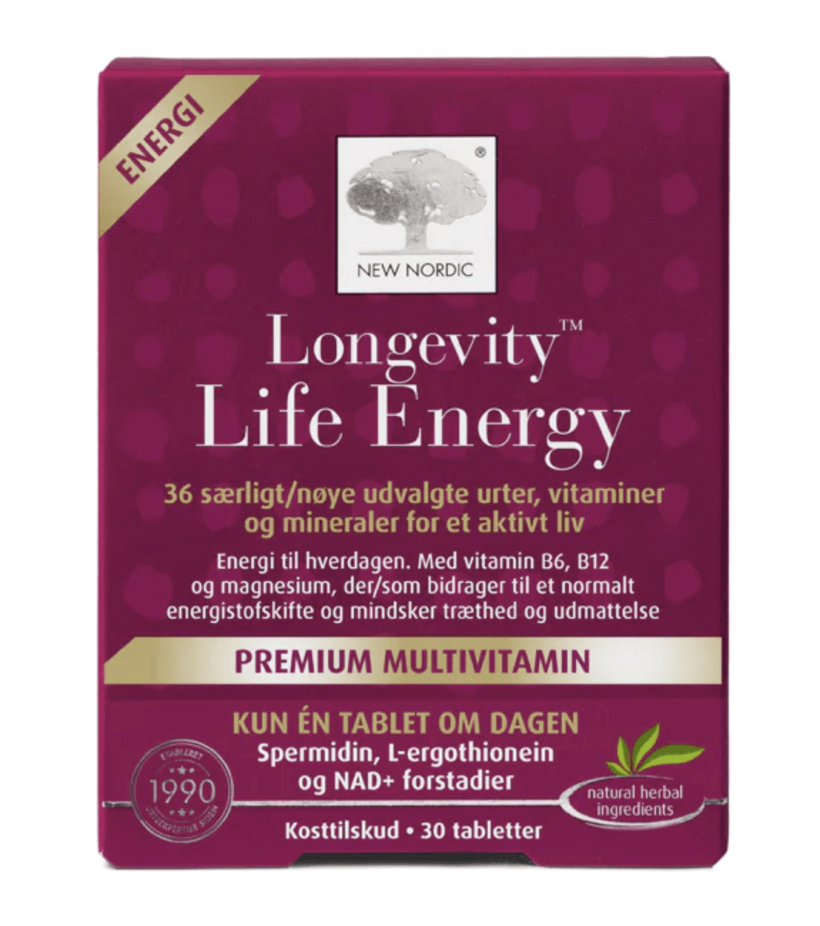New Nordic Longevity Life Energy 30 tabl.