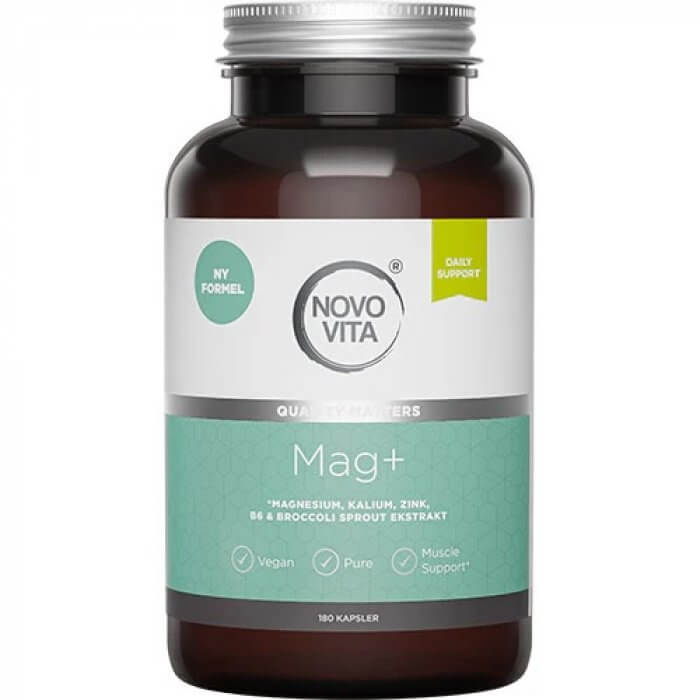 NovoVita Mag+ magnesium, kalium & zink 180 tabletter