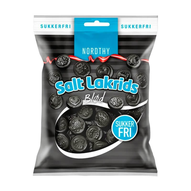 Nordthy Sukkerfri Salt Lakrids • 75g. - 3 for Kr. 49.95
