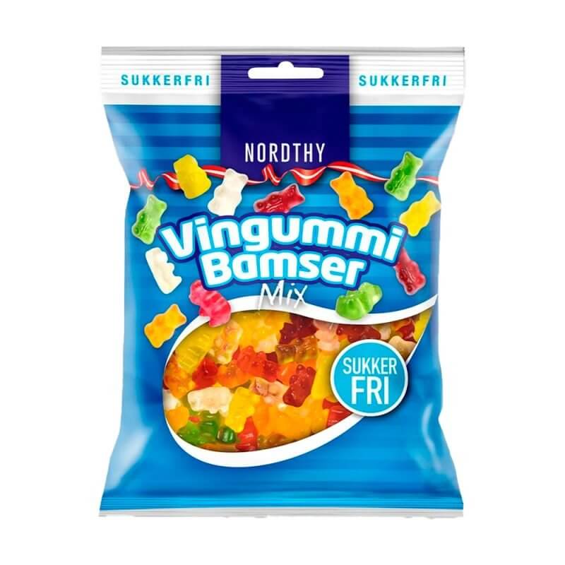 Nordthy Sukkerfrie vingummibamser • 80g.  - 3 for Kr. 49.95