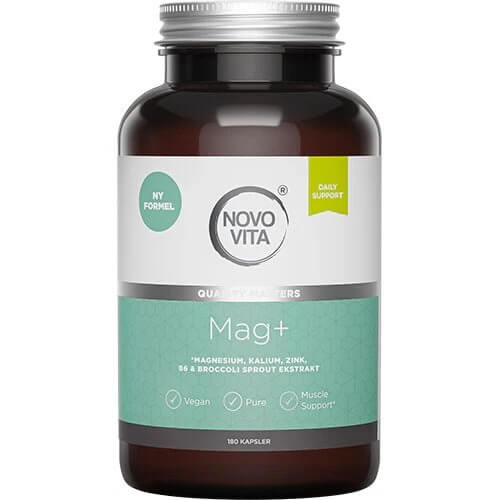NovoVita Mag+ magnesium, kalium & zink 180 tabletter