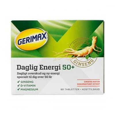 Gerimax Daglig Energi 50+ 80 tabletter