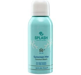 Splash Coconut Beach Sunscreen Mist SPF50 Travel Size - 75 ml. Solcreme