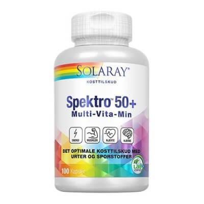 Solaray Spektro50+ Multivitamin 100 kapsler 