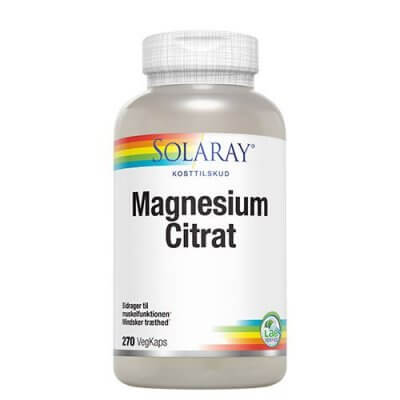 Solaray Magnesium Citrat 270 kapsler