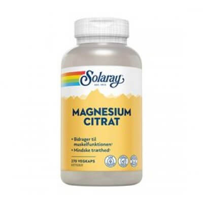 Solaray Magnesium Citrat 270 kapsler