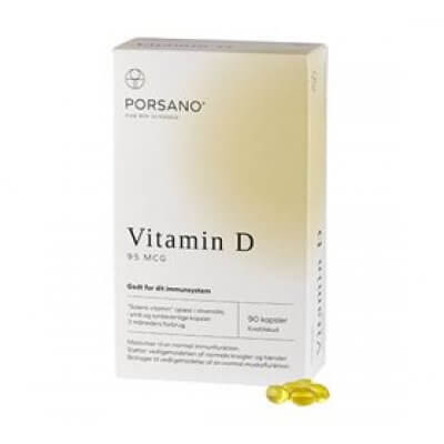 Porsano Vitamin D 95 mcg 90 kapsler 