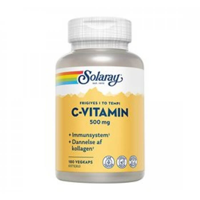 Solaray C-vitamin 500 mg 180 kapsler