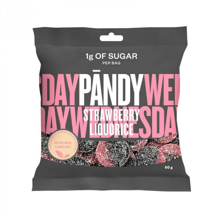 Pandy Sukkerfri Candy - Strawberry/Liquorice • 50g. - 6 for 119,00