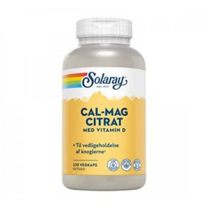 Solaray Cal-Mag Citrat m. D-vitamin 270 kaps.