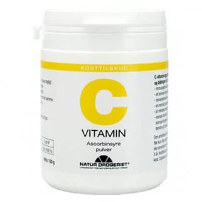 ND C Vitamin Ascorbinsyre pulver • 120g. DATOVARE 05/05-2024