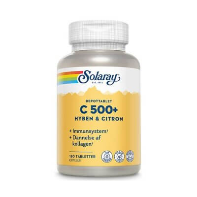 Solaray C-Vitamin C500+ Hyben & Citron 180 tabletter