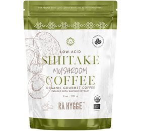 RÅ HYGGE Kaffe m. Shiitake svampeekstrakt- hele bønner Ø • 227 g.    X