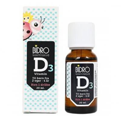 Bidro D3 vitamin dråber baby • 20ml.