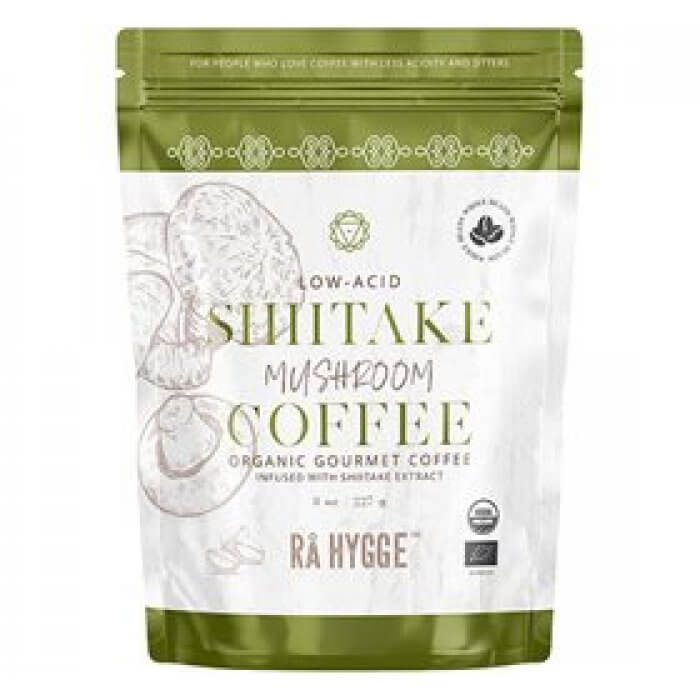 RÅ HYGGE Kaffe m. Shiitake svampeekstrakt- hele bønner Ø • 227 g.    X