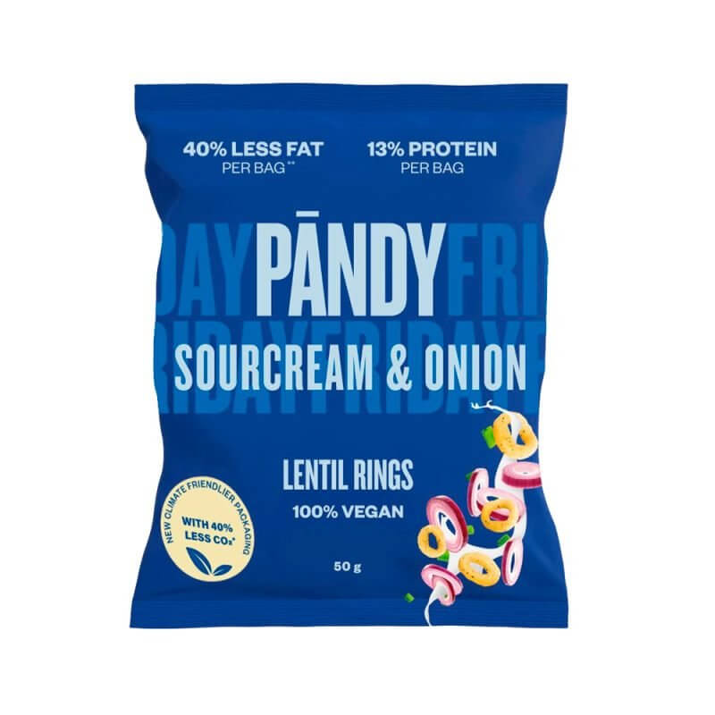 Pandy Sukkerfri Sourcream & Onion Lentil rings • 50g.