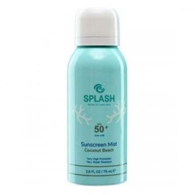 Splash Coconut Beach Sunscreen Mist SPF50 Travel Size - 75 ml. Solcreme