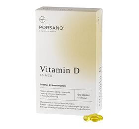 Porsano Vitamin D 95 mcg 90 kapsler 