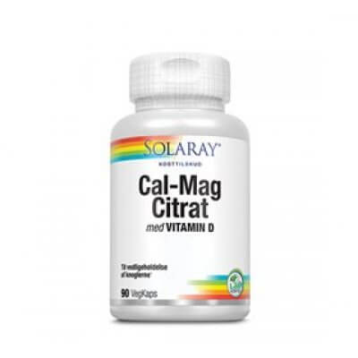 Solaray Cal-Mag Citrat m. D-vitamin 90 kaps.