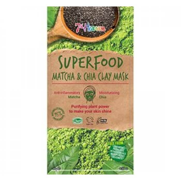 Ansigtmaske Superfood Matcha & Chia 7th Heaven 10 g