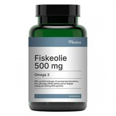 Mezina Fiskeolie Omega-3 - 500 mg 180 kap.