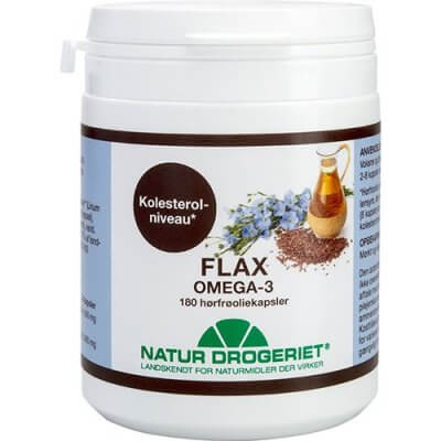 ND Flax Omega 3 Hørfrøolie 180 kapsler - datovare