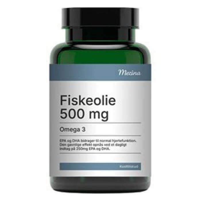 Mezina Fiskeolie Omega-3 - 500 mg 180 kap.