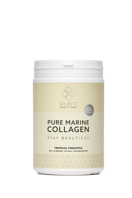 Se Plent Pure Marine Collagen Tropical Pineapple 300g - 3 for 657,- hos Helsegrossisten.dk