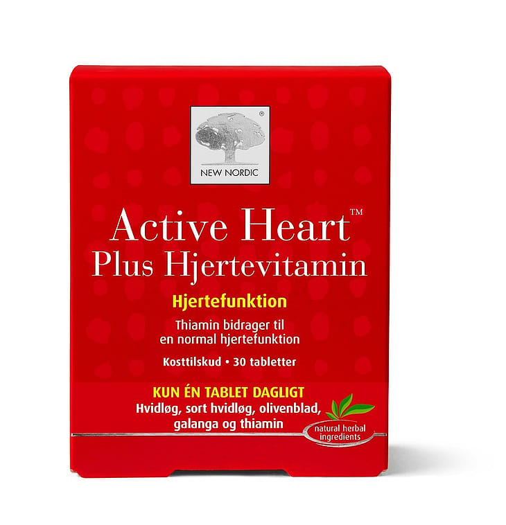 Se New Nordic Active Heart Plus Hjertevitamin (30 tabl) hos Helsegrossisten.dk