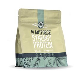 Se Plantforce Protein vanilje Synergy &bull; 400g. hos Helsegrossisten.dk