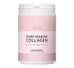 Se Plent Pure Marine Collagen Pink Raspberry 300g - 3 for 675,- hos Helsegrossisten.dk