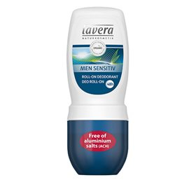 Se Lavera Men sensitiv deodorant roll-on - 50 ml. hos Helsegrossisten.dk