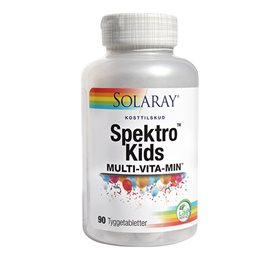 Se Solaray Spektro Kids tyggetablet m. bærsmag m. naturlig sødestof &bull; 90 tab. hos Helsegrossisten.dk