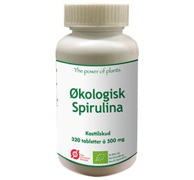 Se Økologisk Spirulina din sundhed - 320 tabletter hos Helsegrossisten.dk