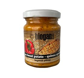 Se Biogan Sweet potato quinoa smørepålæg Ø &bull; 125g. hos Helsegrossisten.dk